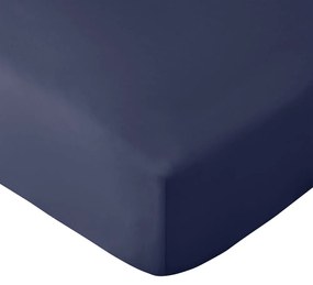 Cearceaf albastru închis cu elastic 90x190 cm So Soft Easy Iron – Catherine Lansfield