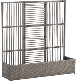 Outsunny Suport pentru plante cu trestie ghiveci rectangular din rășină împletită și oțel dim. 103L x 29l x 103H cm | Aosom Romania