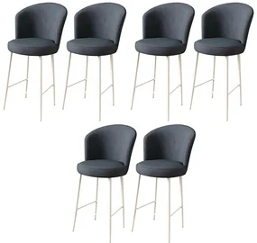 Set de scaune de bar Fora Anthracite and White, 6buc., 6 buc.