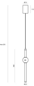Pendul LED modern, Travertin, Verdes