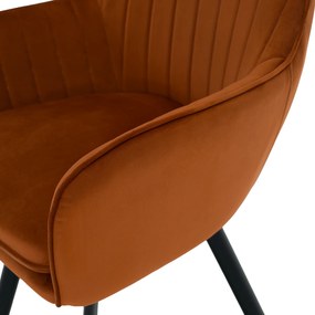 Scaun de design, ţesătură Velvet teracot, AURIL