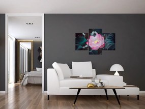 Tablou cu floare roz (90x60 cm)