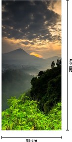 Fototapet pentru ușă - Peisaj montan verde (95x205cm)