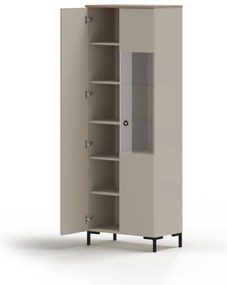 Vitrină Demandaron 1 (taupe + stejar silverjack). 1116815