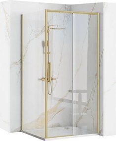 Cabina dus Rapid Slide 140x100 cm auriu periat