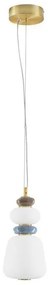 Pendul LED decorativ ceramic maro, albastru, alb, PALO