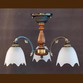 Lustra rustica aplicata cu 3 brate design italian 9942