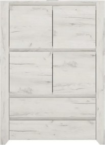 Comoda tip 33, alb craft, ANGEL