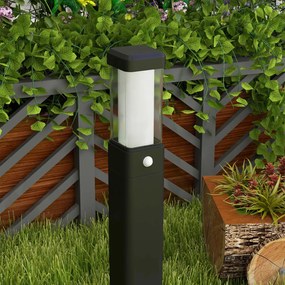 Outsunny Set de 2 lampi de exterior, stalpi luminoase LED, Etanche IP65, Lumina pentru alei si drumuri, negru | Aosom Romania