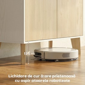 HOMCOM Servantă de Bucătărie, Mobilier de Bucătărie cu 6 Compartimente cu Uși Soft Close pentru Living, Sufragerie, Alb și Lemn | Aosom Romania