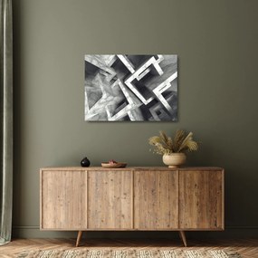 Tablou pe sticlă cu cuburi abstracte (70x50 cm)