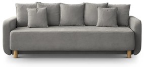 Canapea gri extensibilă, cu spațiu de depozitare 231 cm Elen – Micadoni