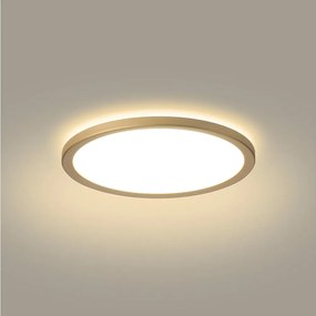 Brilagi - Corp de iluminat LED pentru baie ULTRA SLIM, 12W, 230V, Ø 22,5 cm, auriu, IP54