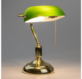 Brilagi - Lampă de birou BANK OFFICE 1xE27/60W/230V auriu/verde