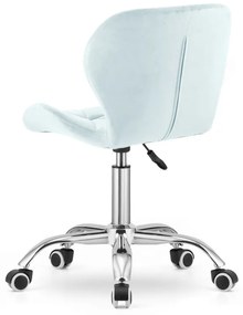 OFERTA Scaun de birou albastru deschis AVOLA VELVET II calitate.