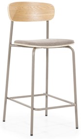 Scaun de bar Skoladin lemn de frasin taupe 95 cm