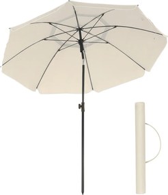 Umbrelă SOLARA, Ø200 cm, bej SongmicsHome