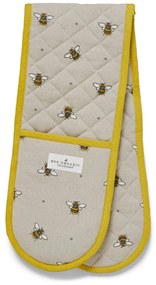 Suport dublu din bumbac Cooksmart ® Bumble Bees, bej-galben
