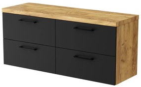 Dulap de baie suspendat Valiant M (craft auriu + negru). 1092131