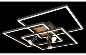 Plafoniera LED design industrial Ida negru 63,5x63,5cm