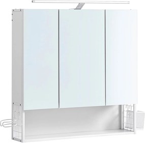 Dulap de depozitare pentru lavoar, Vasagle, Alb, 70x16x70 cm