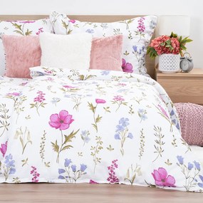 Lenjerie de pat din muselină 4Home Wildflower Harmony, 140 x 200 cm, 70 x 90 cm