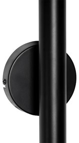 Aplică de perete Art Deco neagră cu 2 lumini - Tubi