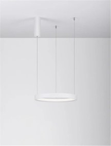 Lustra LED suspendata design modern circular PERRINE D-40cm alba