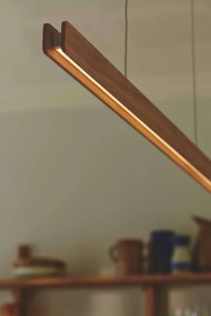 Lustra LED suspendata lemn design slim scandinav Ilgas