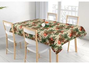 Bellatex Față de masă Conuri și mere de Crăciun,100 x 100 cm, 100 x 100 cm