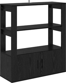 vidaXL Bufet Stejar negru 30 x 80 x 90 cm Lemn compozit