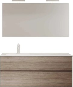 Set lemn masiv Mobilier Baie Suspendat Craig 120cm - Natur texturat