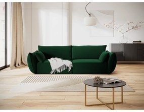 Canapea verde-închis cu tapițerie din catifea 208 cm Vanda – Mazzini Sofas