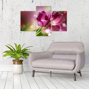 Tablou cu lalele roz (90x60 cm)