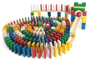 Dominouri din lemn colorate 430 buc. EkoToys