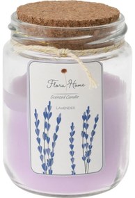 Lumânare în borcan de sticlă Flora home Lavender,6,5 x 9,5 cm