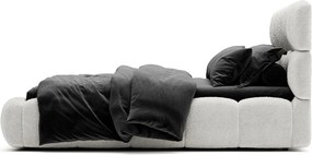 Pat Olivia Tapitat cu Saltea  120/140/160/180x200cm - 120x200