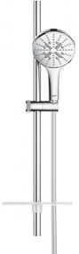 Set de dus, Grohe Rainshower SmartActive 130, cu para 3 tipuri de jet, furtun si bara 60cm, crom, 26546000