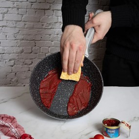 Set oale si tigai Royalty Line T010-Silver, Aluminiu, 10 piese, Acoperire marmura, Argintiu