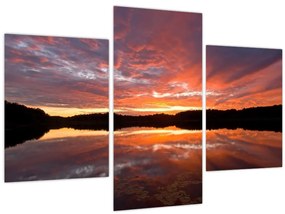 Tablou - Apus de soare peste lac (90x60 cm)