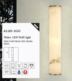 Aplica LED de perete baie metal aurie Wales
