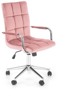 Scaun de birou Gonzo 4 Velvet Roz – H105 cm