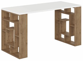 Masa de birou Maze stejar/alb