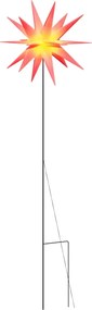 vidaXL Lumină de Crăciun cu LED/țăruș de sol roșu 57 cm pliabil