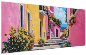 Tablou - Alee roz (120x50 cm)