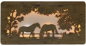 Li-Go 5012/B/4 – Decorațiune LED de perete, 10W/5V, 30000 mAh, 120x60 cm, stejar