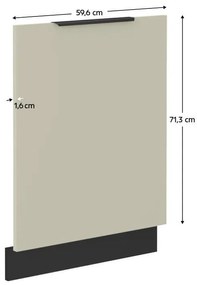 Ușă pentru mașina de spălat încorporată Arikona ZM 713x596 (cașmir + negru) . 1097076