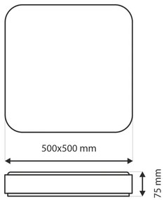 Plafonieră LED dimabilă UNA LED/60W/230V 2700-6500K + telecomandă