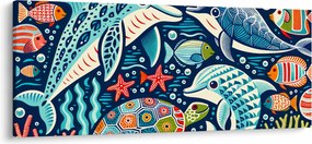 Tablou – Animale acvatice desenate (120x50 cm)