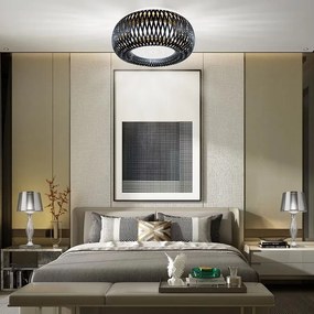 Plafoniera design Art Deco unicat realizat manual Kalatos negru/auriu